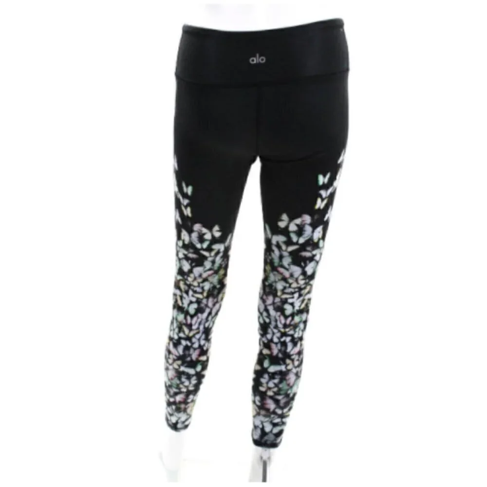 Alo Yoga Black Butterfly Leggings Extra Small NWOT